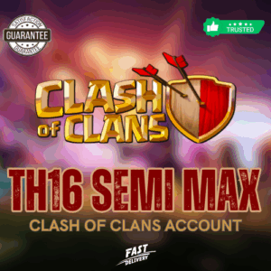 Clash of Clans TH16 Semi Max Account with Premium Sceneries and Heroes with Medals and Pets
