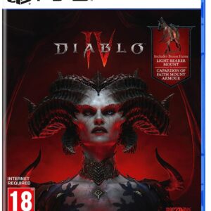 Diablo IV PS5 cover featuring dark fantasy artwork