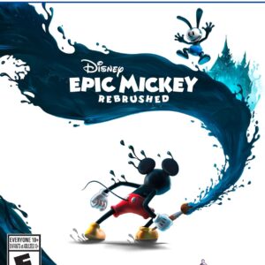 Disney Epic Mickey Rebrushed PS5 for Sale Cover Art Featuring Mickey Mouse holding the magic brush