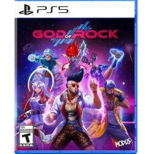 God of Rock PS5 Cover Art Musical warriors engaged in a battle