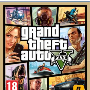 Grand Theft Auto V PS5 cover art featuring Los Santos skyline