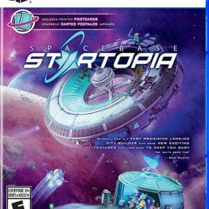 Spacebase Startopia PS5 for Sale Cover Art A futuristic space station filled with alien life